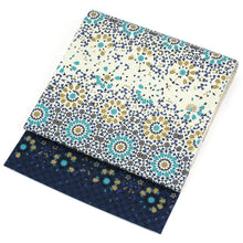 画像をギャラリービューアに読み込む, 京袋帯 お仕立て上がり 正絹 全通 星の降る森 ターコイズ