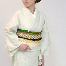 画像をギャラリービューアに読み込む, 半巾帯 夏向け 組紐 麻帯 鱗模様 和じゃれ 組紐帯 ウロコ ブラウン