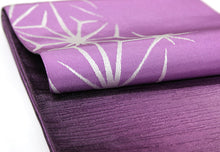 画像をギャラリービューアに読み込む, 半巾帯 《源氏物語》麻の葉×ぼかしグラデーション(薄紫/パープル)-礼357-