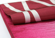 画像をギャラリービューアに読み込む, 半巾帯 《源氏物語》リバーシブル 立涌大×ぼかしグラデーション(赤/レッド)-礼353-