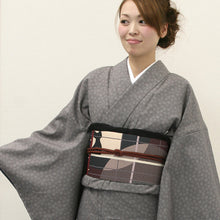 画像をギャラリービューアに読み込む, 京袋帯 お仕立て上がり 正絹 全通 かくれんぼネコ(ボルドー)