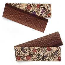 画像をギャラリービューアに読み込む, 半巾帯 《召しませ華》 紅型調 紫赤花唐草 和花更紗B(レッド)