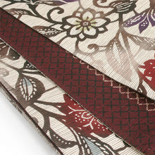 画像をギャラリービューアに読み込む, 半巾帯 《召しませ華》 紅型調 紫赤花唐草 和花更紗B(レッド)