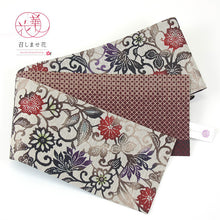 画像をギャラリービューアに読み込む, 半巾帯 《召しませ華》 紅型調 紫赤花唐草 和花更紗B(レッド)