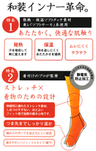画像をギャラリービューアに読み込む, あったか足袋インナー ロング丈 ひざ下丈 男女兼用 発熱インナー 東レ素材 ヒートふぃっと 足袋インナーロング ベージュ (M・Lサイズ)