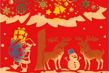 画像をギャラリービューアに読み込む, 手ぬぐい クリスマス「デコレーションツリー 50057」《kenema けねま》赤/レッド/クリスマスツリー/雪だるま/手拭い/てぬぐい