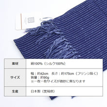 画像をギャラリービューアに読み込む, 結城紬 ショール 真綿 交織 ストール フリンジショール 絹100% シルク100% 着物・洋服兼用 まわた 大判ショール ぼかし 奥順『結城紬 一年中ショール〔3色〕』
