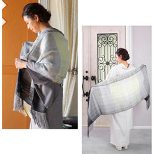 画像をギャラリービューアに読み込む, 奥順 結城紬 大判ショール 真綿 ストール フリンジショール 約65×182cm 絹100% シルク100% 着物・洋服兼用 まわた 大判ショール ぼかし グラデーション 奥順『真綿まとうショール 多色〔3色〕』