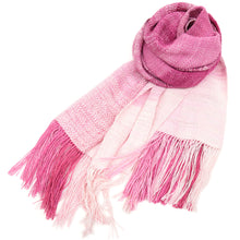 画像をギャラリービューアに読み込む, 奥順 結城紬 大判ショール 真綿 ストール フリンジショール 約65×182cm 絹100% シルク100% 着物・洋服兼用 まわた 大判ショール ぼかし グラデーション 奥順『真綿まとうショール 多色〔3色〕』