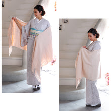 画像をギャラリービューアに読み込む, 奥順 結城紬 大判ショール 真綿 ストール フリンジショール 約65×182cm 絹100% シルク100% 着物・洋服兼用 まわた 大判ショール 奥順『真綿まとうショール 無地〔5色〕』