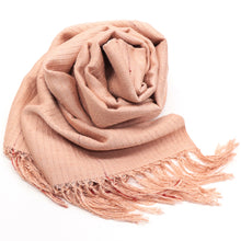 画像をギャラリービューアに読み込む, 奥順 結城紬 真綿 約45×175cm 絹100% 結城紬 育てるショール 縞・格子〔3色〕