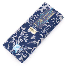 画像をギャラリービューアに読み込む, 阿波しじら織 着物 防抜染 鉄線と竜胆の花尽くし No.505