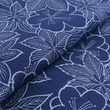 画像をギャラリービューアに読み込む, 阿波しじら織 着物 抜染 季節の葉っぱづくし No.533