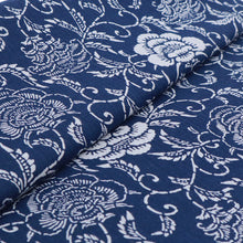 画像をギャラリービューアに読み込む, 阿波しじら織 着物 抜染 更紗調花唐草 No.542