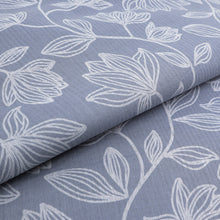 画像をギャラリービューアに読み込む, 阿波しじら織 着物 防抜染 グレー地 和花蓮唐草 No.G02