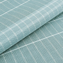 画像をギャラリービューアに読み込む, 阿波しじら織 着物 涼やか青磁に白格子 No.H62