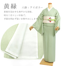 画像をギャラリービューアに読み込む, 色無地 袷 広衿 お仕立て上がり ジャガード 花唐草 地紋 (全3色) 〔M・Lサイズ〕