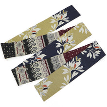 画像をギャラリービューアに読み込む, 《召しませ華》連続模様 紫 赤 切り返し モロッカン ( エンジ ) リバーシブル半巾帯