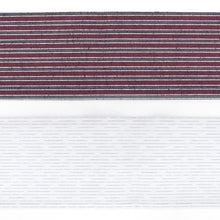 画像をギャラリービューアに読み込む, 半幅帯 エンジ コットン 木綿 久留米織 三筋縞 エンジ × 掠り縞 ホワイト リバーシブル半巾帯