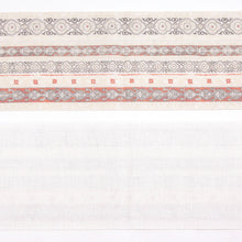 画像をギャラリービューアに読み込む, 半巾帯 麻 夏帯《ViViSienne 》アフリカンボーダー×無地(ホワイト・イエロー)