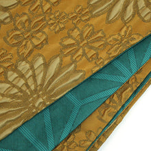 画像をギャラリービューアに読み込む, 半巾帯 ふくれ織 《ViViSienne 》 菊花桜×麻の葉文様(イエロー・レッド・ターコイズ)