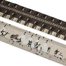 画像をギャラリービューアに読み込む, 《召しませ華》グレーベージュに譜面とダンス ダンスホール(ベージュ) リバーシブル半巾帯