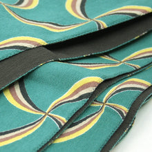 画像をギャラリービューアに読み込む, 半巾帯 《ひでや工房》 京都洛北友禅 風車 焦げ茶(ターコイズ)