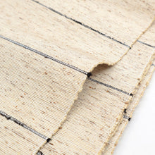 画像をギャラリービューアに読み込む, 半巾帯 長尺 米沢織物 伝統工芸士 斎藤俊弘 裂織 天然素材 ぜんまい 紬 無地感 絣 黒縞 縦 ストライプ