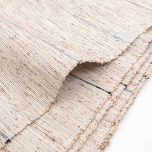 画像をギャラリービューアに読み込む, 半巾帯 長尺 米沢織物 伝統工芸士 斎藤俊弘 裂織 天然素材 ぜんまい 紬 無地感 絣 紺 赤 縞 縦 ストライプ