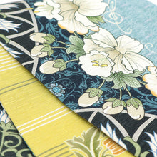 画像をギャラリービューアに読み込む, 半巾帯 《WAKKA》 リバーシブル レトロモダン 水色に蘭とスズラン フラワーアーチ 小鳥のさえずり フラワーヴィーナス(ブルー)