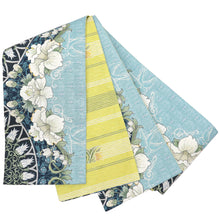 画像をギャラリービューアに読み込む, 半巾帯 《WAKKA》 リバーシブル レトロモダン 水色に蘭とスズラン フラワーアーチ 小鳥のさえずり フラワーヴィーナス(ブルー)