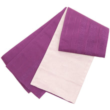 画像をギャラリービューアに読み込む, 半巾帯 パープルに変わり市松と縞 リバーシブル