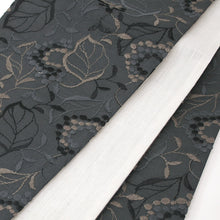 画像をギャラリービューアに読み込む, 半巾帯 《百華MOMOKA 》 花柄 刺繍 2色 コットンレース リーフ(ブラック・ベージュ)
