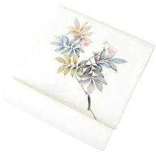 画像をギャラリービューアに読み込む, 名古屋帯 白地 南天の彩り ( オフホワイト )