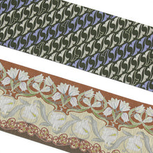 画像をギャラリービューアに読み込む, 《召しませ華》茶色に釣鐘草 ベルフラワー(ブラウン) リバーシブル半巾帯