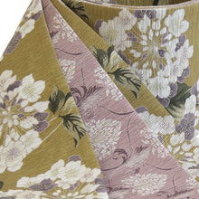 画像をギャラリービューアに読み込む, 《召しませ華》黄色にサクラソウ プリムラ(イエロー) リバーシブル半巾帯