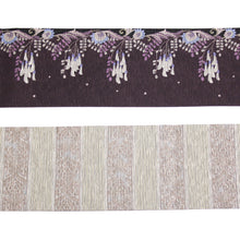 画像をギャラリービューアに読み込む, 《召しませ華》臙脂にカズラ花 Vine flower リバーシブル半巾帯