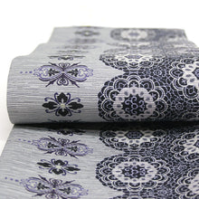 画像をギャラリービューアに読み込む, 《召しませ華》グレーに万華鏡レース柄 プリズムレース(グレー) リバーシブル半巾帯