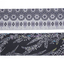 画像をギャラリービューアに読み込む, 《召しませ華》グレーに万華鏡レース柄 プリズムレース(グレー) リバーシブル半巾帯