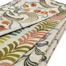 画像をギャラリービューアに読み込む, 《召しませ華》ベージュに唐草調 すずらん(ベージュ) リバーシブル半巾帯