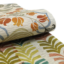 画像をギャラリービューアに読み込む, 《召しませ華》ベージュに唐草調 すずらん(ベージュ) リバーシブル半巾帯