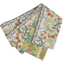 画像をギャラリービューアに読み込む, 《召しませ華》ベージュに唐草調 すずらん(ベージュ) リバーシブル半巾帯
