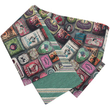 画像をギャラリービューアに読み込む, 《召しませ華》ティン缶 ビンテージ ボトル Vintage リバーシブル半巾帯