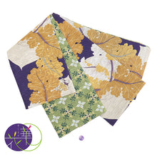 画像をギャラリービューアに読み込む, 《召しませ華》童話の世界 紫 大きなかぶ リバーシブル半巾帯