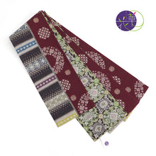 画像をギャラリービューアに読み込む, 《召しませ華》差分 小紋柄 赤 レッド コモンタイム リバーシブル半巾帯