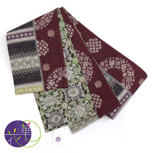 画像をギャラリービューアに読み込む, 《召しませ華》差分 小紋柄 赤 レッド コモンタイム リバーシブル半巾帯