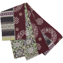 画像をギャラリービューアに読み込む, 《召しませ華》差分 小紋柄 赤 レッド コモンタイム リバーシブル半巾帯