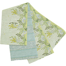 画像をギャラリービューアに読み込む, 《召しませ華》ベージュにカズラ花 Vine flower(イエロー) リバーシブル半巾帯