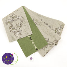 画像をギャラリービューアに読み込む, 《召しませ華》大宴会と瓢箪から駒 鳥獣戯画 リバーシブル半巾帯