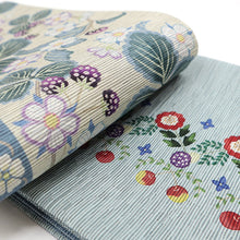 画像をギャラリービューアに読み込む, 《召しませ華》野イチゴ さくらんぼ 苺のパンチュール リバーシブル半巾帯